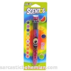 WeVeel Scentos Rainbow Pens ~ 10 Fruit Scented Colors ~ Pink Smiling Face B00U1RBYA2
